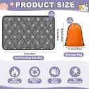 Riakrum 4 Pack 23 x 35 Inches Self Heating Cat Pad Mat Warming Pet Dog Bed Non Slip Washable Cat Kennel Crate Pad with Storage Bag for Indoor Outdoor Small Medium Dog Kitten
