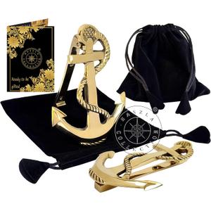 6" Brass Anchor Door Knocker Nautical Polished DoorKnocker Ship's Anchor Home Dcor Accessories