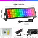 RGB Stage Light Bar, 120W 180LEDs RGBCW Smart Stage Wash Light Bar with Remote and APP Control, IP66 Waterproof RGB Color Changing DJ Light Bar for Garden Party Events Festivals Stage Lighting