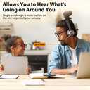 Wireless Headset with Mic for Work, Wireless Headset with Microphone (Noise Cancelling & Mute Button, USB Dongle & Charging Base), Bluetooth Headphones for Home/Office/Computer/Laptop/Phone/Teams/Zoom