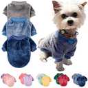 FabriCastle Dog Sweater, 3-Pack Dog & Cat Clothes, Ultra Soft and Warm Pet Jackets XXS XS for Small Dogs Boy & Girl, Winter Pet Apparel Costumes, Puppy Outfits (Grey,Blue,Dark Blue, Small)