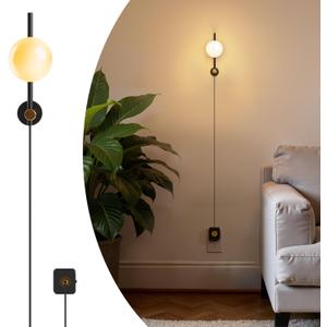 L LOHAS LED Night Lights Plug into Wall, Dimmable Night Light, Dusk to Dawn Sensor, 0-100LM Adjustable Brightness, Soft White 3000K Globe Shade Milky Nightlight with 4.92ft Cord for Bathroom, Hallway