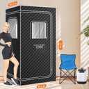 Sauna Box,Portable Sauna for Home with 4L 1500W Steamer,Portable Steam Sauna Tent with Explosion Zroof Zip,99 Mins Timer,Foldable for Home