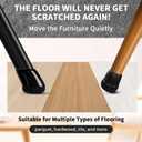 24 Pcs Chair Leg Floor Protectors, Round Silicone Felt Caps for Angled Chair Legs, Noise Reducing Furniture Pads for Hardwood Floors, Scratch Protection Leg CoversFit 0.59"-0.83"