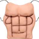 Amosfun Men Muscle Outfits Halloween Cosplay Costume Fake ABS Muscle Costume Photo Booth Props
