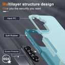 for Samsung Galaxy S26 Case with Screen Protector+Camera Lens Cover,Military Grade Heavy Duty Shockproof Phone Cover with Wrist Lanyard Strap for Samsung S26,Mint Green
