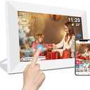Frameo 10.1 Inch Smart WiFi Digital Photo Frame,Digital Picture Frame Wi-Fi with 32GB Storage & SD Slot, Electronic Picture Frame IPS Touch Screen with Auto-Rotate, Frameo Digital Frame WiFi -White