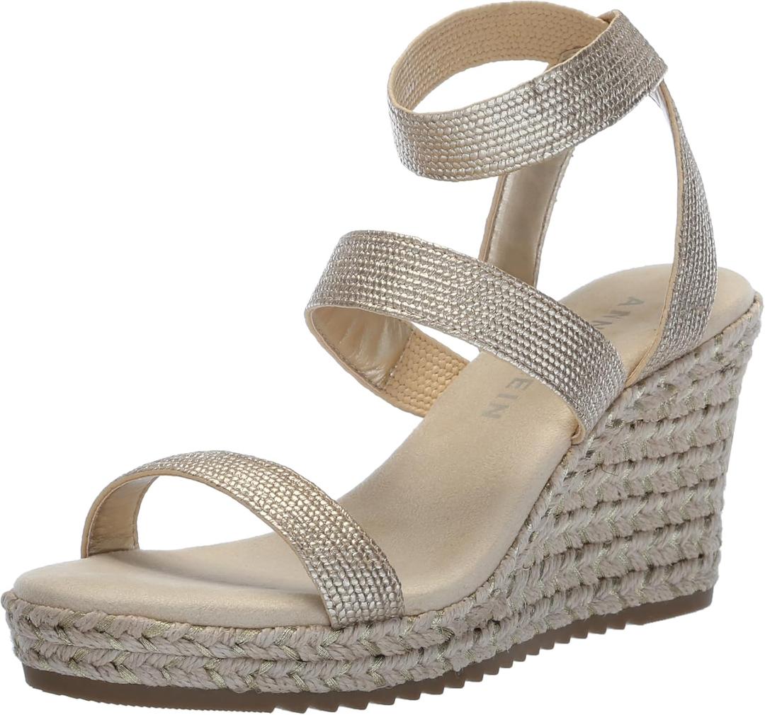 Anne Klein Women's Willa Espadrille Wedge Sandal (Beige)