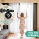 ZYLQOVISK Shower Curtain Rod Tension No Drilling,Adjustable 51-86 In, Black