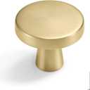 Goldenwarm Kitchen Cabinet Knobs Gold Dresser Drawer Knobs - 25 Pack Brushed Brass/Gold Cabinet Drawer Handles Zinc, Mushroom