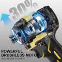 1/4-Inch Impact Driver Compatible with Dewalt 20V 60V Max Battery (Tool Only), 2212 in-lbs Torque, 4-Speed, Brushless Motor, LED Light