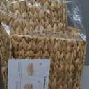 12x12x10in Water Hyacinth Storage Baskets, Wicker Storage Cubes Set of 4, Foldable Wicker Baskets for Pantry Organization, Square Baskets for Shelves