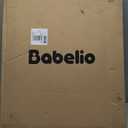 Babelio 26-43" No Bottom Bar Baby Gate for Babies, Elders and Pets, 2-in-1 Hardware Mount Dog Gate for The House, Stairs and Doorways, with Large Walk Thru Door, Grey (26-43" W, 28" H, Gray)