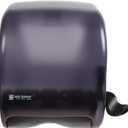 San Jamar Classic Element Paper Towel Dispenser Wall-Mounted Commercial Roll Dispenser, Fits All Core Sizes with Lever for Bathroom, Kitchens, and Restaurants, Plastic, Universal Paper, Black Pearl