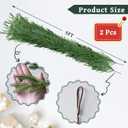 Artificial 2Pcs 5Ft Norfolk Pine Garlands, Real Touch Christmas Winter Pine Garland, Thick Deluxe Faux Green Greenery Garland for Table, Fireplace, Stairs, Mantle, Indoor Outdoor Christmas Decorations