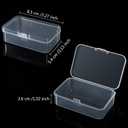 Jetec 6 Pieces Mini Plastic Clear Beads Storage Containers Box for Collecting Small Items, Beads, Jewelry, Business Cards, Game Pieces, Crafts (3.3 x 2.1 x 1 Inch)