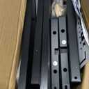 TEAMIX Black 42 inch Dual Monitor Riser,Wood and Steel Long Monitor Stand for 2 Monitors with Storage Large TV Riser Computer Laptop Stand for Desk Office Organization