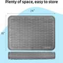 HOTPOP XXL Inches Gray Silicone Dish Drying Mat and Large Trivet - Dishwasher Safe, Heat Resistant, Eco-conscious - Ideal Drip Tray, Mini Fridge Mat, Dish Drainer, Mini Fridge Accessories (24"x18")