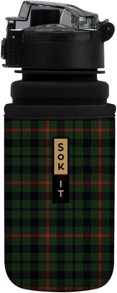 Sok It BotlSok Water Bottle Sleeve Insulated Neoprene Cover (Green Tartan, Fits 12oz CamelBak or Nalgene) Sok It BotlSok Water Bottle Sleeve Insulated Neoprene Cover (Green Tartan, Fits 12oz CamelBak or Nalgene)