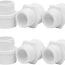 6Pack 1-1/2" PVC Male Adapter Pipe Fittings (Socket x Male Pipe Thread) Furniture Grade SCH40 2-Way 1.50" PVC Coupling Pipe Connectors for Plumbing Water Line