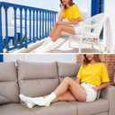 Women's Neon Scrunch Crew Socks 80s 90s Retro 3-Pack Cotton Stacked Boot Calf Cozy Ribbed Slouchy Socks Size 5-10