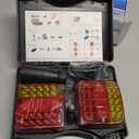 ZBDFNJ 2025 New Wireless Magnetic Trailer Light Kit, Portable Rechargeable LED Taillight Waterproof Design and Strong Magnetic Base, Wireless Trailer Light Suitable for Multiple Scenarios (Red)