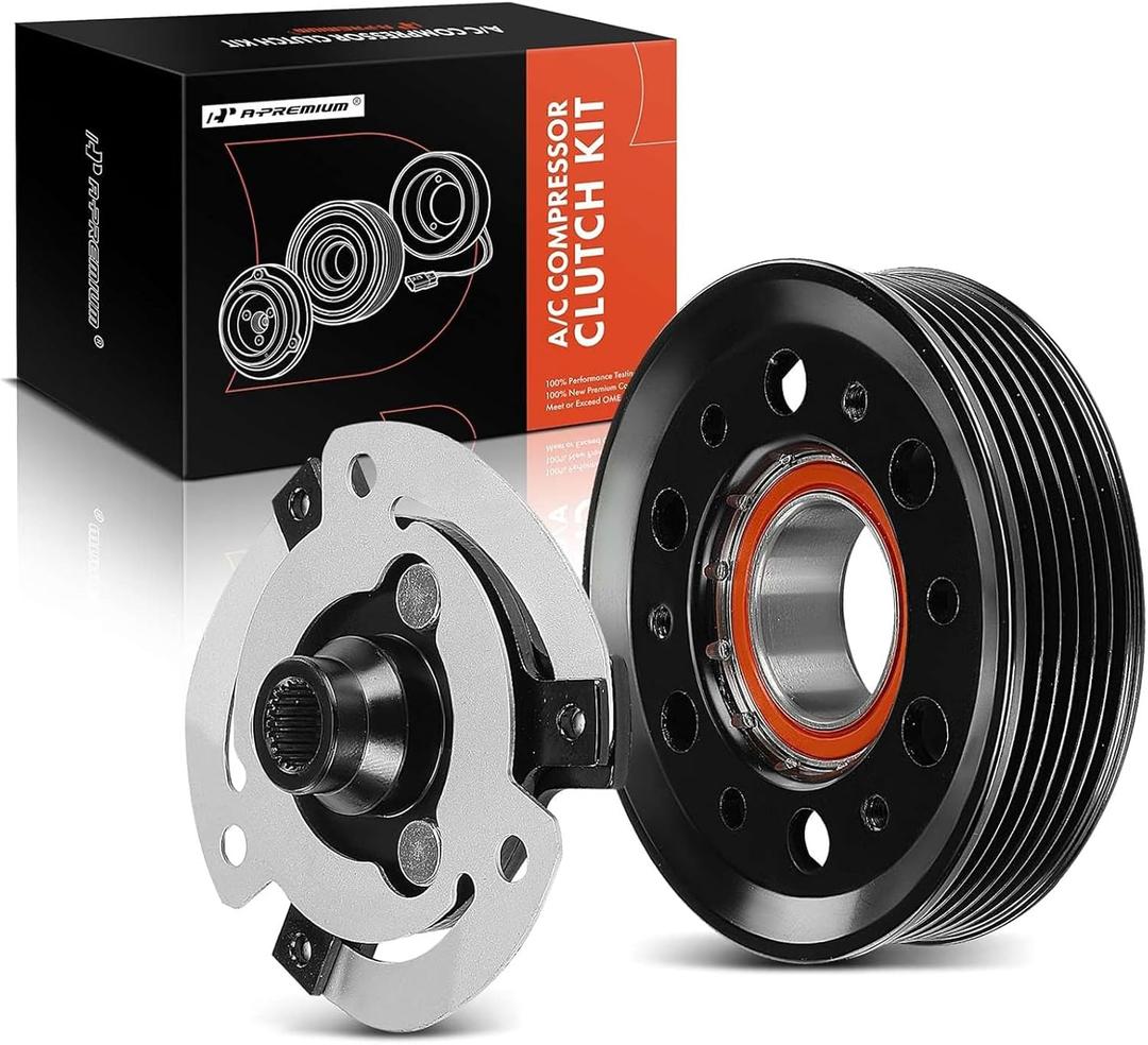A-Premium Air Conditioner AC Compressor Clutch Kit Compatible with Volkswagen Jetta, Passat, Golf, Tiguan, Beetle, CC, Eos, GTI, Golf City, Golf R, Passat CC & A3, TT, A3 Quattro, fits PXE16 Style