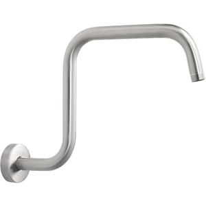 High Rise Shower Head Extension Arm with Flange S-Shaped Shower Head Extender Pipe for Shower Standard 1/2" Connection Bath Accessory