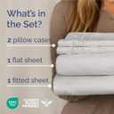 Full Size 4 Piece Sheet Set - Comfy Breathable & Cooling Sheets - Hotel Luxury Bed Sheets for Women & Men - Deep Pockets, Easy-Fit, Soft and Wrinkle Free Sheets - French Grey Oeko-Tex Bed Sheet Set