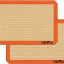 Silicone Baking Mats - Best German Silicone - Non Slip Silicone Baking Sheet, Non Stick Reusable Silicone Mats for Baking, Oven Liner, Counter Mat - 2 Toaster Oven Size Baking Mats