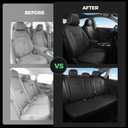 for Honda Civic Leather Seat Covers, Sedan EX 2022-2026, Sport 2025 2026, Custom Fit Car Seat Cover Full Set, Waterproof Accessories, Black (60/40 Split Benches-with Rear Armrest)