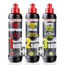 menzerna Polishing Set  HCC1000, MCC2500 & 3800 | 3-Step System for Scratch Removal, Swirl Elimination & Mirror-Like Finish