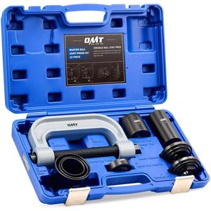 Orion Motor Tech Heavy Duty Ball Joint Press & U Joint Removal Tool Kit with 4x4 Adapters, for Most 2WD and 4WD Cars and Light Trucks (gray C-frame)