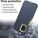 for Samsung Galaxy A12 case, Heavy Duty case,[ with Clip],[Shockproof] [Dropproof] [Dust-Proof] (Blue-Green)