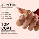 MEET ACROSS Gel X Nail Kit, Press On Nails Kit 150 PCS Medium Almond Brown, 15 Sizes French Tip Press on Nails, Nail Tips for Easy DIY Nail Art
