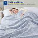 Sealy Electric Blanket Queen Size, Dual Control Soft Sherpa Heated Blanket with 10 Heating Levels & 1 to 12 Hours Auto-Off Settings Over-Heated Protection 84"x90" Machine Washable, Blue
