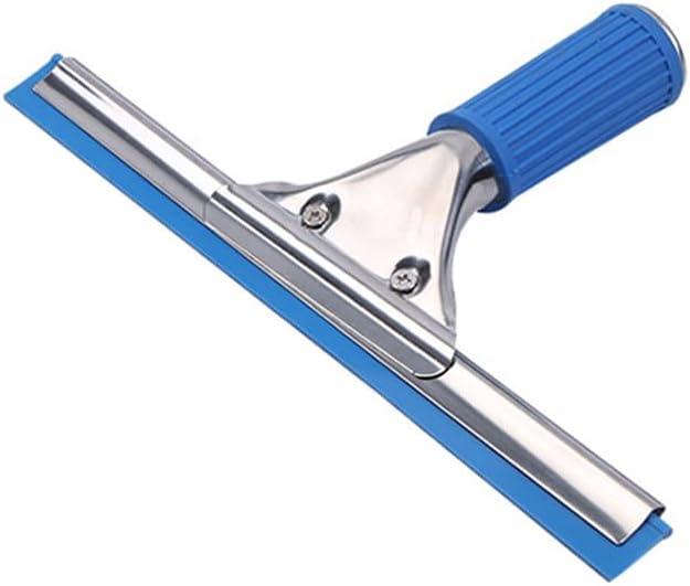 Professional 10 Performance Grip Window & Glass Cleaning Squeegee - Cleaning Supplies, Squeegee for, Auto Home Kitchen Bathroom Shower Mirror Wiper with Blue Rubber Water Blade(10in/25cm, Blue)