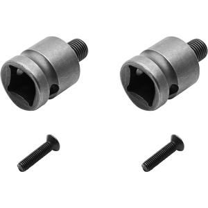 2 Pcs Threaded Drill Chuck Square Female Adapter, 3/8" Square Female Chuck Adapter with Reverse Thread Screw for Impact Wrench(With Hole) 2 Pcs Threaded Drill Chuck Square Female Adapter, 3/8" Square Female Chuck Adapter with Reverse Thread Screw for Impact Wrench(With Hole)