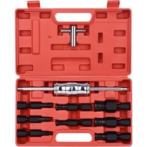 Motorcycle Blind Inner Bearing Puller Tool Kit, 8-32mm Collets Internal Bearing Removal Tool with Slide Hammer, 9 pcs Inner Bearing Extractor Kit