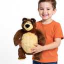 Masha and the Bear Official Bear Plush Toy  15 Stuffed Animal from Cartoon  Soft & Cuddly Character Gift for Boys & Girls  Collectible Teddy from Popular Animated Series