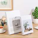12 Pack Acrylic Book Stand for Display Adjustable Clear Display Holder Easel Collector Stand for Home Office Back to School Comic Album CD Magazine Postcard Artworks (4.2 x 4.3 x 2.35 Inch)