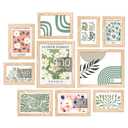 upsimples 10 Pack Picture Frames Collage Wall Decor for Mounting or Tabletop Display, Photo Gallery Frame Set for Family, Multi Sizes Including 8x10, 5x7, 4x6, Natural