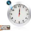Hidden Spy Camera Wall Clock 1080P HD WiFi Clock Cameras Wireless Home Security Nanny Cam with Motion Detection Alarm Mini Video Recorder for Home and Office Surveillance, No Audio