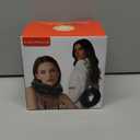 Travel Neck Pillow for Airplane Sleeping – 360° Head Support Prevents Bobbing, 100% Memory Foam Ergonomic Neck Cushion with No-Case-Needed Carry Strap for Long Flights & Car – Washable Cover (Black)