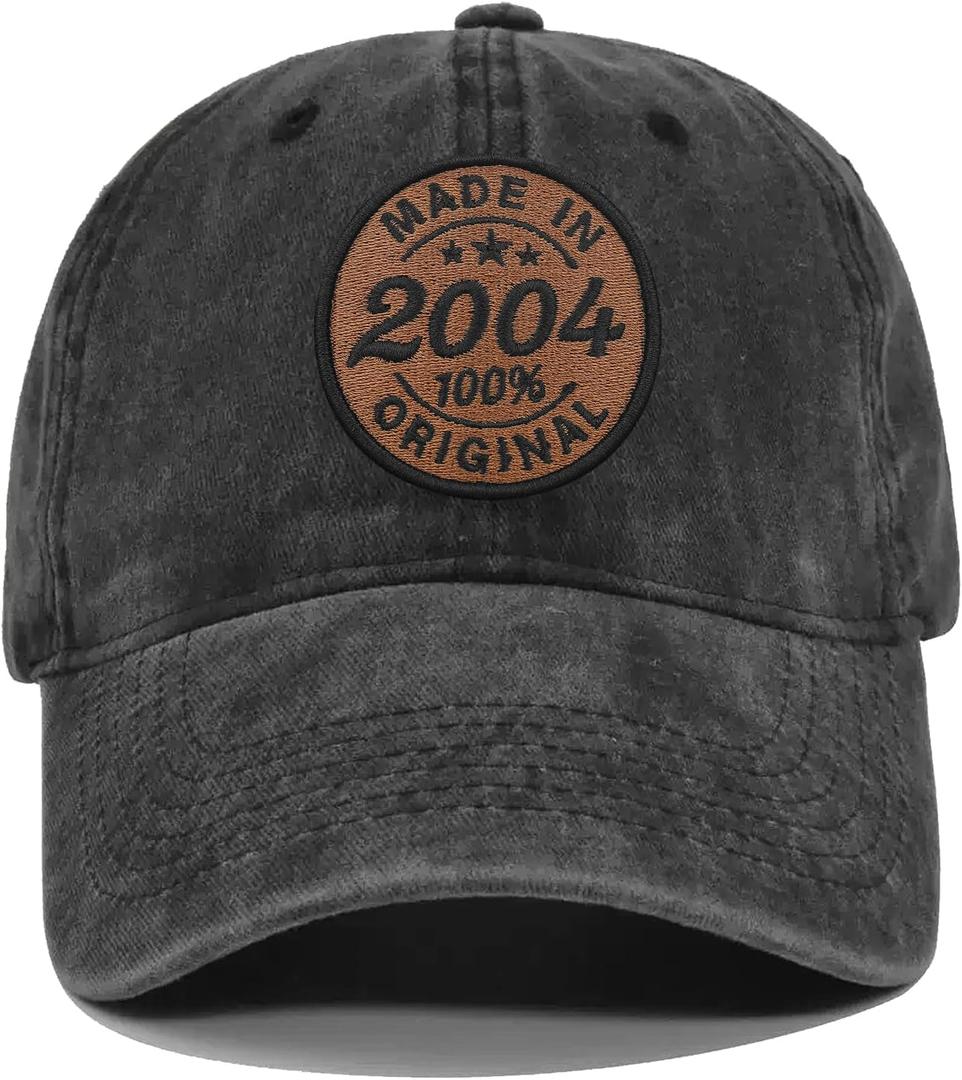 21st Birthday Gifts for Her, 21st Birthday Decorations for Friends, Daughter, Sister, Adjustable Size Baseball Cap (Medium-Large, Black)