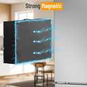 Allinside Magnetic Plastic Wrap Dispenser with Cutter, 3 in 1 Refrigerator Bamboo Wood Organizer for Tin Foil, Baking, Wax Paper Holder Kitchen Storage Box Compatible with 12.9" Roll, Black (3 Layer)