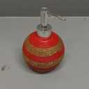 LUANT Bathroom Resin Lotion Soap Dispenser Pump- Perfect for Kitchen Countertops, Decorated for Chrismas, Red and Gold