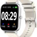 Smart Fitness Tracker Watch with Heart Rate Monitor, Activity Tracker with Pedometer, Sleep Monitor, Calories & Step Counter, Waterproof Smart Watch for Women Men Fitness Watch for Sports (Starlight)