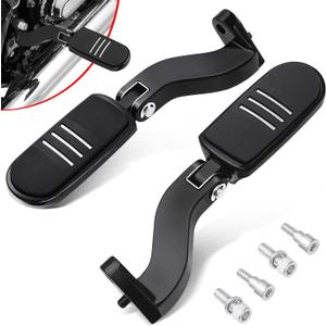 Benlari Rear Passenger Foot Pegs, A3 Steel Passenger Mini Footboard Fit For Harley Davidson Touring Road King Street Glide Road Glide Electra Glide Ultra Classic 1993-2025 (Black)
