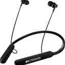 Retekess TR108 FM Radio Headphones, Radio Headset with Wireless, Support FM Stereo, Wireless Call, Rechargeable Battery and Digital Display, Suit for Walking (Neckband)